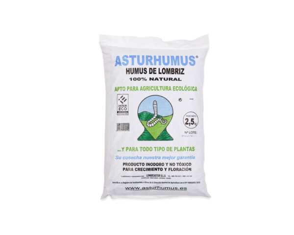 Humus de lombriz 5 l (2,5 kg) asturhumus