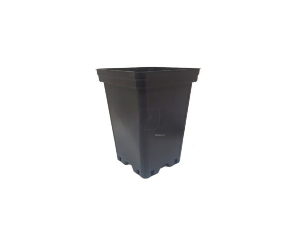 Maceta cuadrada negra 18 x 18 x 25 cm (45 uds) 5.5 l
