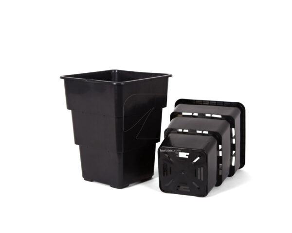 Maceta air max negra (20 x 20 x 27 cm) (1 u) (7 l)