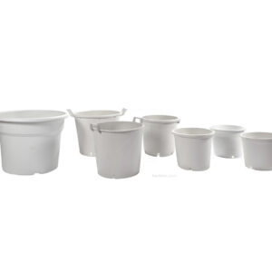 Maceta redonda blanca (25 cm) (10 l)