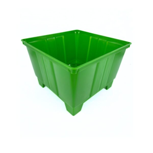 Maceta cuadrada verde 15 cm - Imagen 3