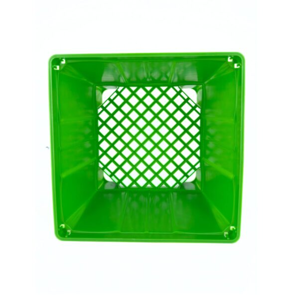 Maceta cuadrada verde 15 cm - Imagen 4