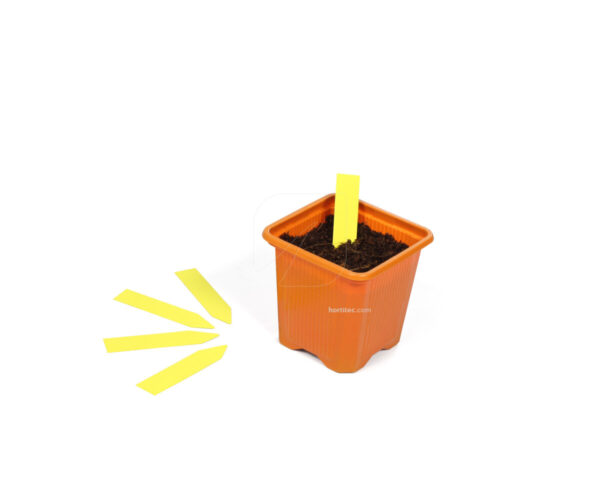 Etiqueta picar amarilla 1.3 x 6 cm (500 uds)