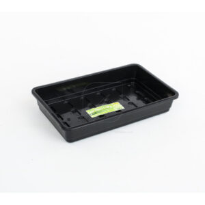 Midi garden tray black without holes 37.5 x 23 x 6 cm