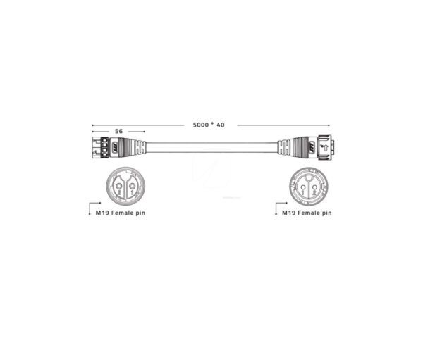 Cable extension (2 uds) driver remote zeus-newmodel lumatek - Imagen 3