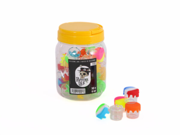 Botes cristal silicona 6 ml (display 30 u) poppins lab