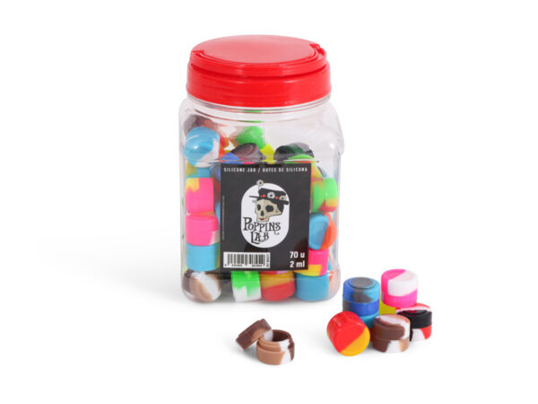 Botes silicona 2 ml (display 70 u) poppins lab
