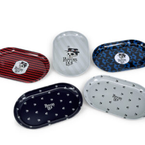 Bandeja de metal roja 130x80mm poppins lab