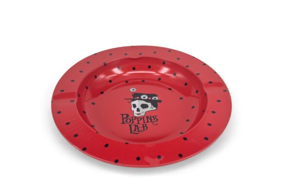 Cenicero de metal redondo rayas 138mm poppins lab - Imagen 3