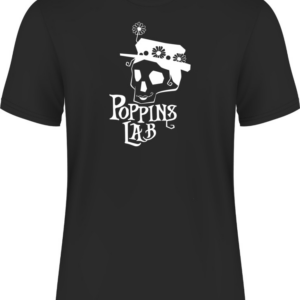 Camiseta negra 153 g/mâ² - poppins lab blanco (m)