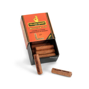 Filtro wooden tip small (20 uds) yellow finger