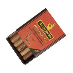 Filtro wooden tip long (20 uds) yellow finger