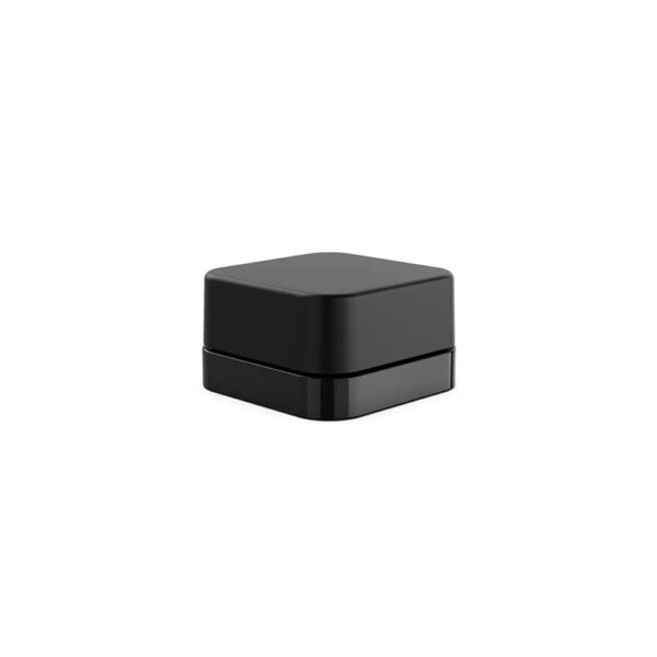 Bote de cristal cuadrado transparente tapa negra 5ml poppins lab - Imagen 3