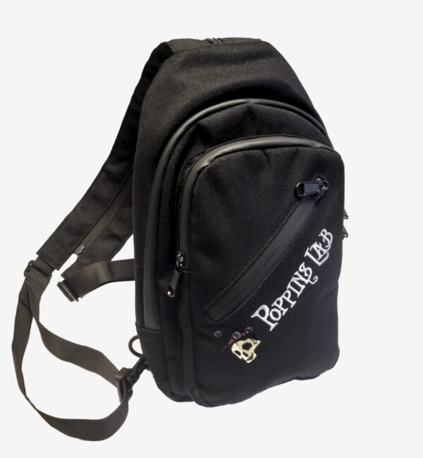 Mochila & cross bag  anti-olor lock 18x32x7cm poppins lab (negra)